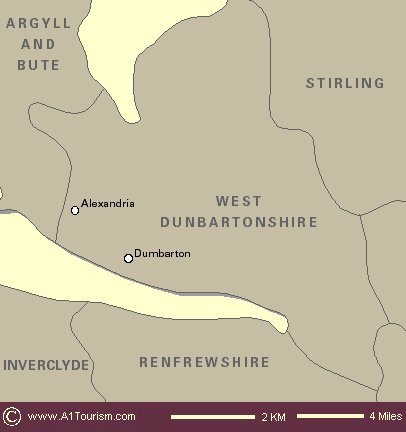 West Dunbartonshire map