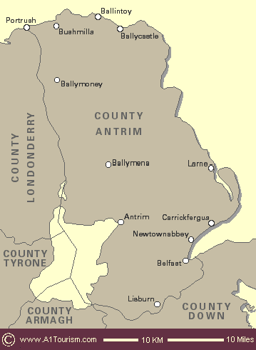 County Antrim map