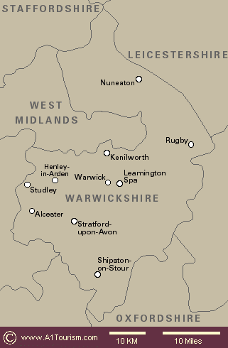 Warwickshire map